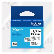Brother BTAG-131 átlátszó alapon fekete eredeti feliratozó szalag
