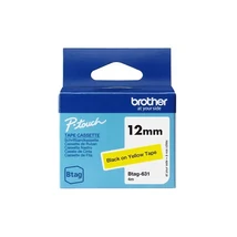 Brother BTAG-631 sárga alapon fekete eredeti feliratozó szalag