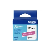 Brother BTAG-P35 pink alapon fehér eredeti feliratozó szalag