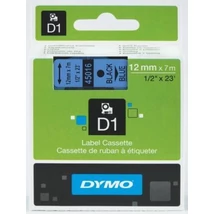 Dymo 45016 kék alapon fekete eredeti feliratozó szalag (S0720560)