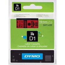 Dymo 45807 piros alapon fekete eredeti feliratozó szalag (S0720870)