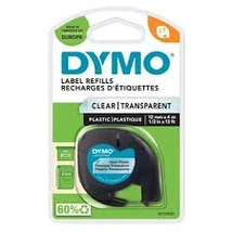Dymo 45013 átlátszó alapon fekete eredeti feliratozó szalag (S0721530)