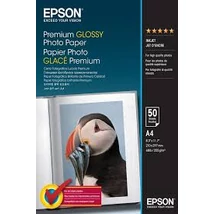 Epson S041624 prémium fényes eredeti fotópapír (A4, 50 lap, 255g)