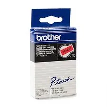 Brother TC-491 piros alapon fekete eredeti feliratozó szalag