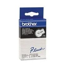 Brother TC-201A fehér alapon fekete eredeti feliratozó szalag 10 db