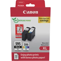 Canon PG-595/CL-586 eredeti tintapatron multipack + fotópapír