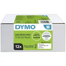 Dymo LabelWriter 260 fehér alapon fekete eredeti címkeszalag csomag (12 db, 2093093)