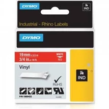 Dymo Rhino fehér alapon piros eredeti vinyl címkeszalag (1805422)