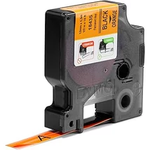 Dymo D1 18435 narancssárga alapon fekete eredeti vinyl feliratozó szalag