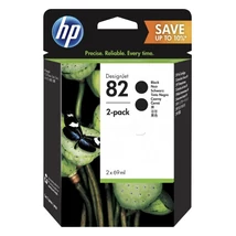 HP P2V34A No.82 fekete eredeti tintapatron duplacsomag
