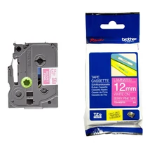 Brother TZE-MQP35 rózsaszín alapon fehér eredeti feliratozó szalag (12mm x 5m)