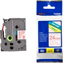 Brother TZE-252 fehér alapon piros eredeti feliratozó szalag (24mm x 8m)