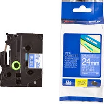 Brother TZE-555 kék alapon fehér eredeti feliratozó szalag (24mm x 8m)