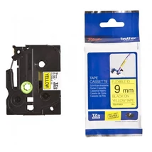 Brother TZE-FX621 sárga alapon fekete eredeti feliratozó szalag (9mm x 8m)