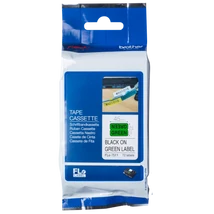 Brother Fle-7511 zöld alapon fekete eredeti feliratozó szalag