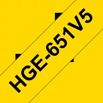 Brother HGE-651 sárga alapon fekete eredeti feliratozó szalag