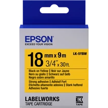 Epson K-5YBW sárga alapon fekete eredeti címkeszalag