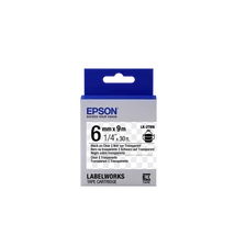 Epson LK-2TBN átlátszó alapon fekete eredeti címkeszalag