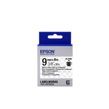 Epson LK-3TBN átlátszó alapon fekete eredeti címkeszalag