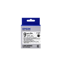 Epson LK-3TBW átlátszó alapon fekete eredeti címkeszalag