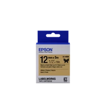 Epson LK-4KBK szatén arany alapon fekete eredeti címkeszalag