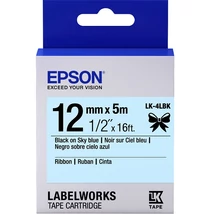 Epson LK-4LBK szatén kék alapon fekete eredeti címkeszalag
