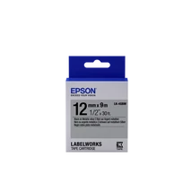 Epson LK-4SBM metál ezüst alapon fekete eredeti címkeszalag