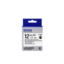 Epson LK-4TBN átlátszó alapon fekete eredeti címkeszalag