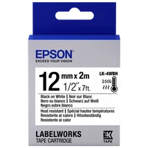 Epson LK-4WBH fehér alapon fekete eredeti hőálló címkeszalag