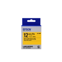 Epson LK-4YBP pasztel sárga alapon fekete eredeti címkeszalag
