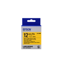 Epson LK-4YBW sárga alapon fekete eredeti címkeszalag