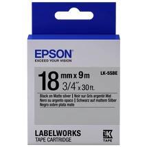 Epson LK-5SBE matt ezüst alapon fekete eredeti címkeszalag