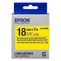 Epson LK-5YBVN sárga alapon fekete eredeti vinyl címkeszalag