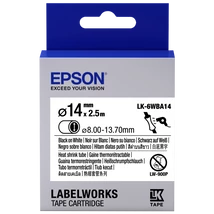 Epson LK-6WBA14 fehér alapon fekete eredeti hőálló címkeszalag