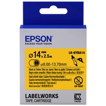 Epson LK-6YBA14 sárga alapon fekete eredeti címkeszalag