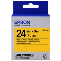 Epson LK-6YBP pasztel sárga alapon fekete eredeti címkeszalag