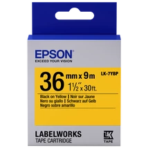 Epson LK-7YBP pasztel sárga alapon fekete eredeti címkeszalag