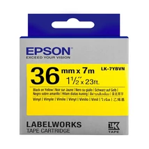 Epson LK-7YBVN sárga alapon fekete eredeti vinyl címkeszalag