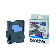 Brother TX-151 átlátszó alapon fekete eredeti feliratozó szalag