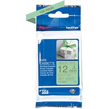 Brother TZE-RM34 mentazöld alapon arany eredeti feliratozó szalag (12mm x 4m)