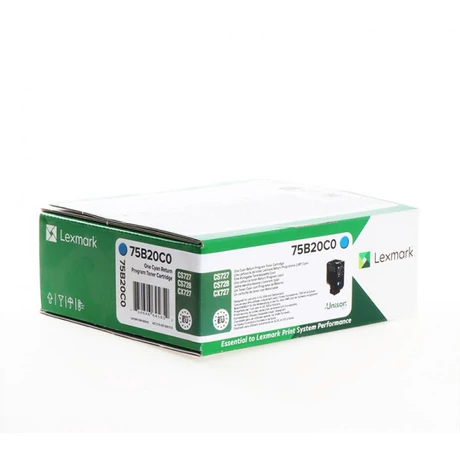 Lexmark [CS/CX727/CS728] 75B20C0 kék eredeti 10k toner