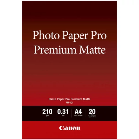 Canon PM-101 Prémium Matt eredeti fotópapír (A/4, 20lap, 210g, 8657B005)