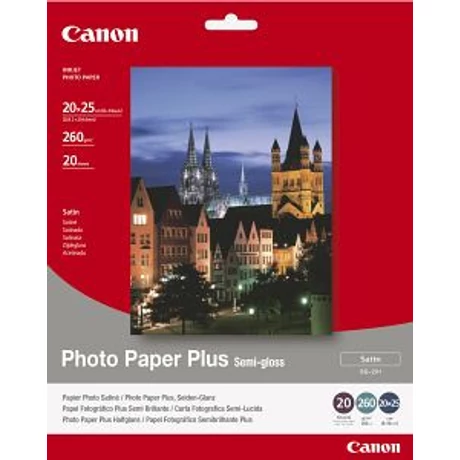 Canon SG-201 félfényes eredeti fotópapír (20x25cm, 20 lap, 260g, 1686B018)