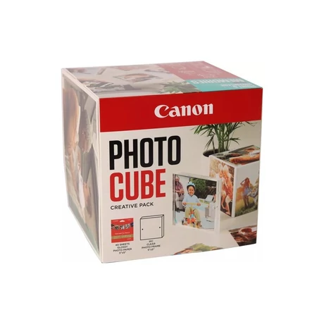 Canon PP-201 fényes eredeti fotópapír + keret fehér/kék (13x13cm, 40 lap, 1 keret)