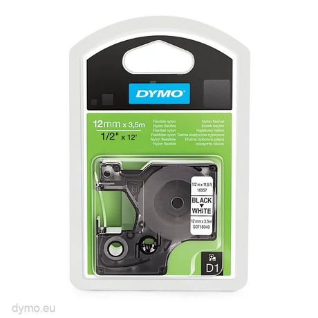 Dymo D1 16957 fehér alapon fekete eredeti feliratozó szalag (S0718040)