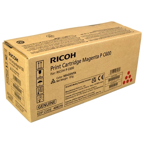 Ricoh P C600 magenta eredeti toner (408316)