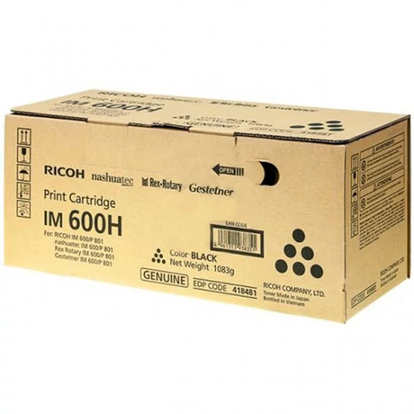 Ricoh P801,IM600 fekete eredeti toner (418481)