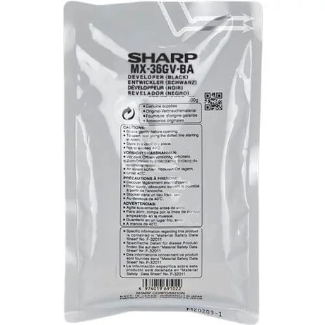 Sharp MX-36GVBA fekete eredeti developer