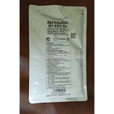 Sharp MX-61GVBA fekete eredeti developer