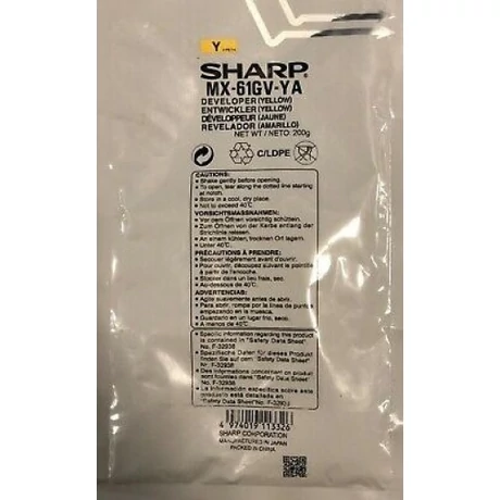 Sharp MX-61GVYA sárga eredeti developer